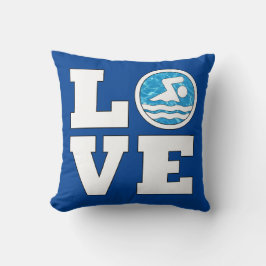 Vloeiend zwemmen of schemerteam coach kussen