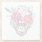 Vloeiende aap glazen onderzetter (Achterkant)