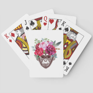 Vloeiende aap pokerkaarten