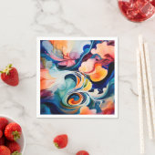 vloeiende Abstracte alcoholinkt Servet (Insitu)