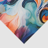 vloeiende Abstracte alcoholinkt Tissuepapier (Detail)