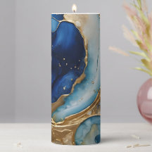 Vloeiende abstracte goud-navy strand