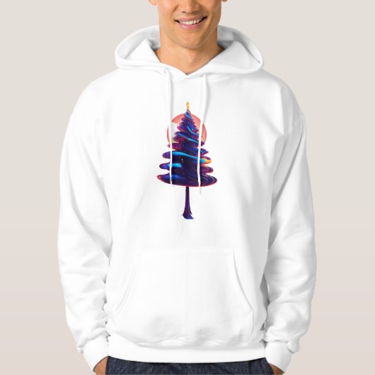 Vloeiende Abstracte kunst met een kersttwist Hoodie (Voorkant)