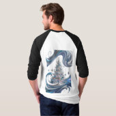 Vloeiende Abstracte kunst met een kersttwist T-shirt (Achterkant volledig)