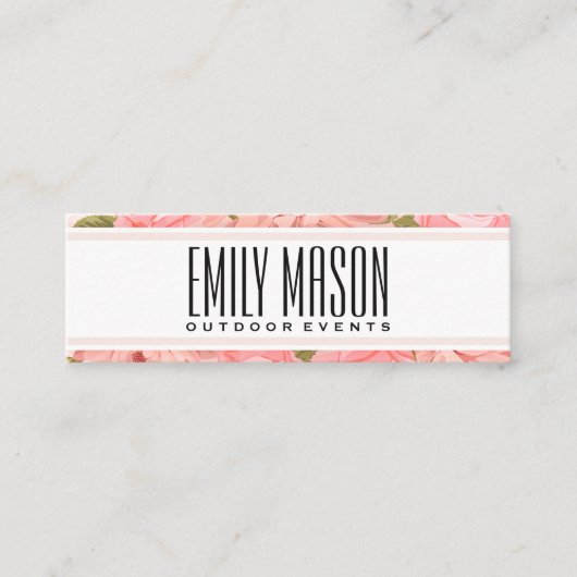 Vloeiende achtergrond mini visitekaartje (Voorkant)