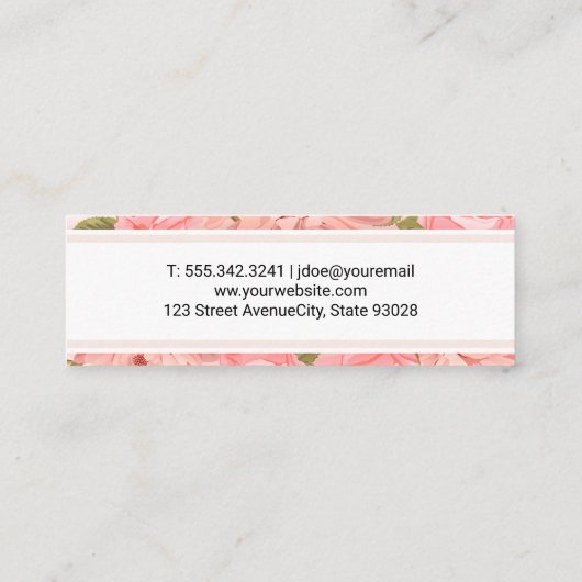 Vloeiende achtergrond mini visitekaartje (Achterkant)