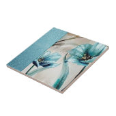 Vloeiende Aqua Flower Ceramic Tegels Tegeltje (Zijkant)
