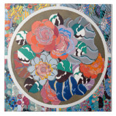 Vloeiende Art Deco Tegeltje (Voorkant)