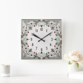 Vloeiende Art Deco Vierkante Klok (Huis)