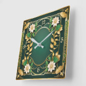 Vloeiende Art Deco Vierkante Klok (Hoek)