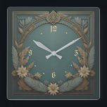 Vloeiende Art Deco Vierkante Klok<br><div class="desc">Geweldig klokontwerp. Je zult het leuk vinden als anderen. U kunt dit ontwerp vrij gebruiken voor andere producten die u wilt of om jouw tekst aan te passen en toe te voegen. Volg me voor meer. Met vriendelijke groet. Een leuke dag.</div>