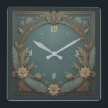 Vloeiende Art Deco Vierkante Klok<br><div class="desc">Geweldig klokontwerp. Je zult het leuk vinden als anderen. U kunt dit ontwerp vrij gebruiken voor andere producten die u wilt of om jouw tekst aan te passen en toe te voegen. Volg me voor meer. Met vriendelijke groet. Een leuke dag.</div>