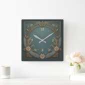 Vloeiende Art Deco Vierkante Klok (Huis)