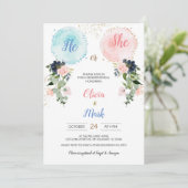 Vloeiende ballonnen kaart (Staand voorkant)