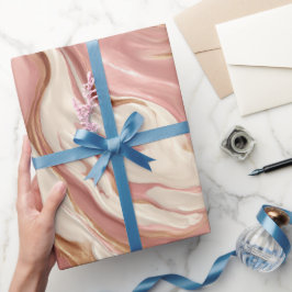 Vloeiende Beweging Roze Goud Roze Gloed Abstract P Cadeaupapier