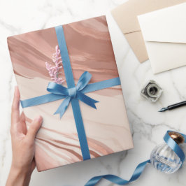 Vloeiende Beweging Roze Goud Roze Gloed Abstract P Cadeaupapier