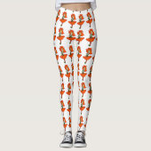 Vloeiende bloemen Cartoon Leggings (Voorkant)