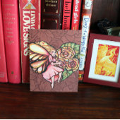 Vloeiende bloemenbakkerij briefkaart