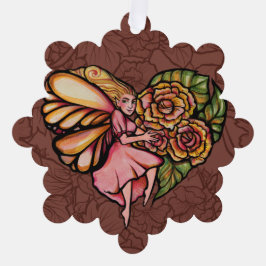 Vloeiende bloemenbakkerij ornament kaart