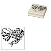 Vloeiende bloemenbakkerij rubberstempel (Gestempeld)