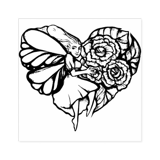 Vloeiende bloemenbakkerij rubberstempel (Afrduk)