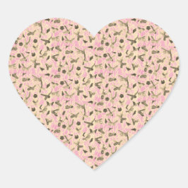 Vloeiende bogen hart sticker