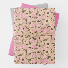 Vloeiende bogen inpakpapier vel