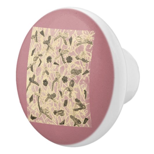 Vloeiende bogen keramische knop (Rechts)