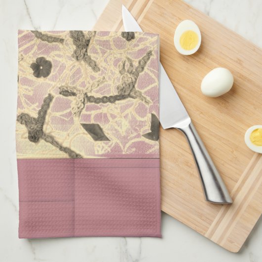 Vloeiende bogen theedoek (Quarter Fold)