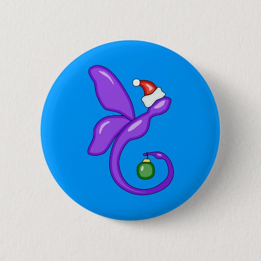 Vloeiende borstdragonfly ronde button 5,7 cm (Voorkant)