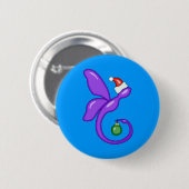 Vloeiende borstdragonfly ronde button 5,7 cm (Voorkant /achterkant)