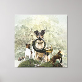 Vloeiende bosbouw canvas afdruk