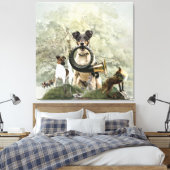 Vloeiende bosbouw canvas afdruk (Insitu (Slaapkamer))