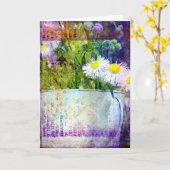 Vloeiende Bouquet in Teacup alle keren Kaart (Gele Bloem)