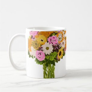 Vloeiende Bouquet in Vase schilderkunst Koffiemok