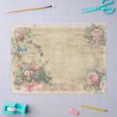 Vloeiende Bouquets op verdringerbruine ontkoppelin Tissuepapier (Craft)