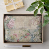 Vloeiende Bouquets op verdringerbruine ontkoppelin Tissuepapier (Geschenk)