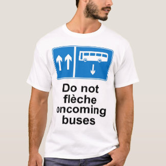 Vloeiende bussen niet t-shirt