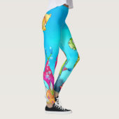 Vloeiende cartoon met vis leggings (Rechts)