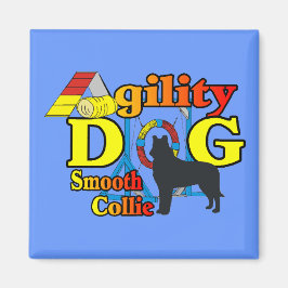 vloeiende collie agility shirten giften magneet