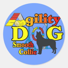vloeiende collie agility shirten giften ronde sticker