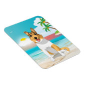 Vloeiende Collie Dog aan het strand Magneet (Rechterzijde)