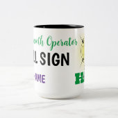 Vloeiende exploitant HAM-radio-Mok Tweekleurige Koffiemok (Center)