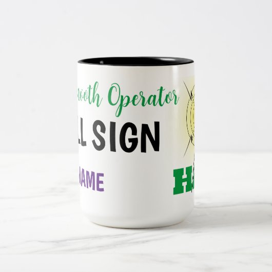 Vloeiende exploitant HAM-radio-Mok Tweekleurige Koffiemok (Center)