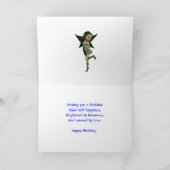 Vloeiende feeën 3e verjaardagskaart kaart (Binnen)