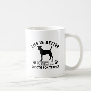Vloeiende fox hondenras design koffiemok