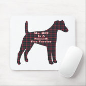 Vloeiende Fox Terrier BFF-cadeautjes Muismat (Met muis)