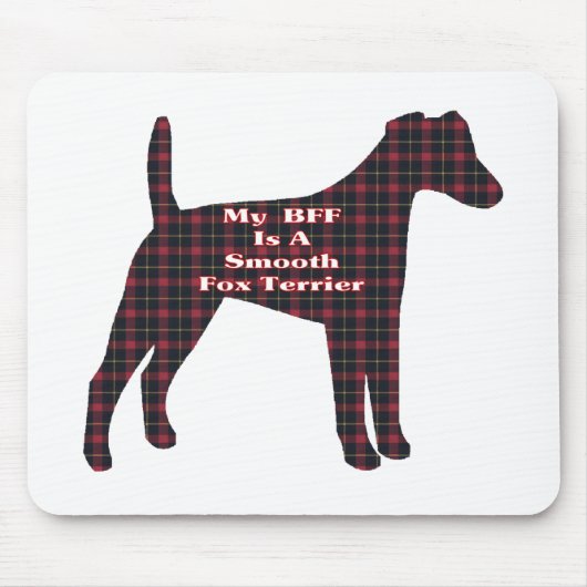 Vloeiende Fox Terrier BFF-cadeautjes Muismat (Voorkant)