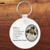 Vloeiende Fox Terrier-cadeautjes Sleutelhanger (Voorkant)