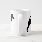 Vloeiende fox terrier Hondenras Silhouettes Grote Koffiekop (Achterkant)